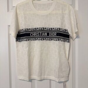 Christian Dior White and Black T-Shirt(outlet sale)